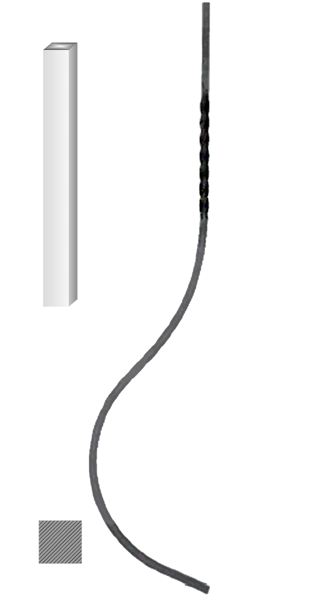 Tyč 12 x 12 mm, 1000 x 220 mm