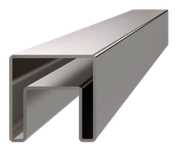 Madla 40 x 40 x 1,5 mm, sklo 8 – 17,5 mm, broušená AISI 304