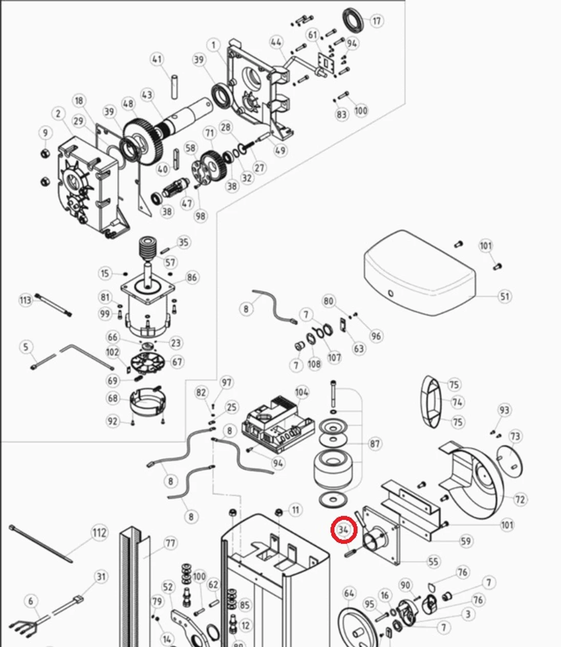 PMCS13.4630 zaisťovací kolík držiaku ramena SIGNO