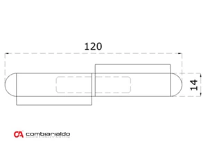 Nerez pant dvoudílny /120x12 mm/ AISI30 - slide 1