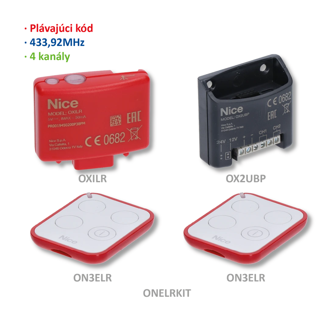 KIT LoRa® obsahuje: 1xOXILR, 1xOX2UBP, 2xON3ELR, 433 MHz