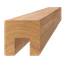 Dřevěný profil (40x40mm/L:3000mm) s drážkou 17x20mm, materiál: dub, broušený povrch bez nátěru, balení: PVC fólie, necinkovaný materiál