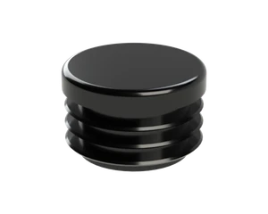 Vnútorná krytka guľatá ø 32 mm, plastová, čierna - slide 1