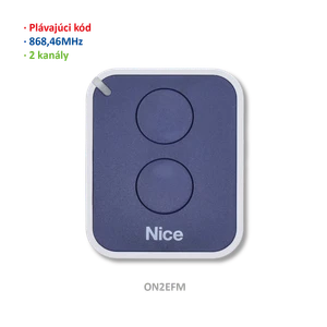 VÝROBA UKONČENÁ vysielač 2-kanálový, 868 MHz, plávajúci kód - slide 1