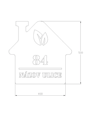 Domové číslo, vzor 002, bez povrchovej úpravy - slide 2