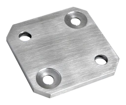 Platňa na bočné kotvenie stĺpu 80 x 80 mm, brúsená AISI 304