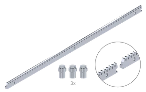 Hrebeň kov 30 x 8 x 1000 mm, M4, max do 1200 kg - slide 0