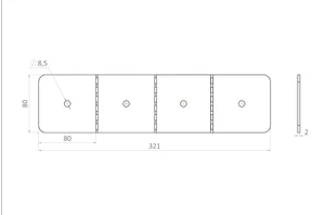 Spojka na hranol 80 x 80 mm, pozinkovaná ocel - slide 3