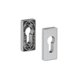 Hliníková rozeta na cylindrickú vložku, strieborná