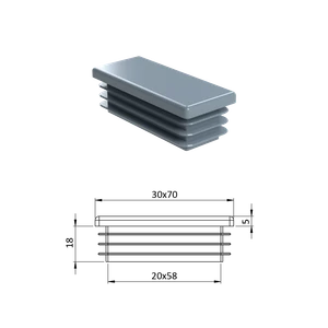 Krytka plastová 30 x 70 mm - slide 0