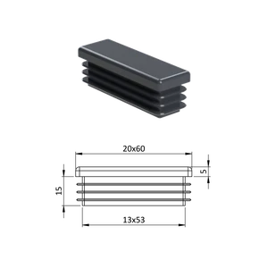 Krytka plastová 20 x 60 mm - slide 0