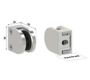 Svorka plochá, sklo 6–10,76 mm, broušená nerez AISI 304 - slide 1