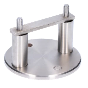 Úchyt na bočné kotvenie stĺpu na jokel, brúsená AISI 304 - slide 0