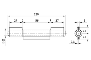 Pant trojdílný 120 mm - slide 1