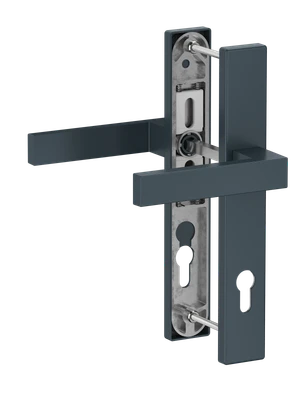 Hliníkový set so štítom kľučka/kľučka RAL 7016 matná - slide 0