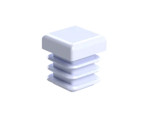 Krytka plastová 15 x 15 mm, biela - slide 1