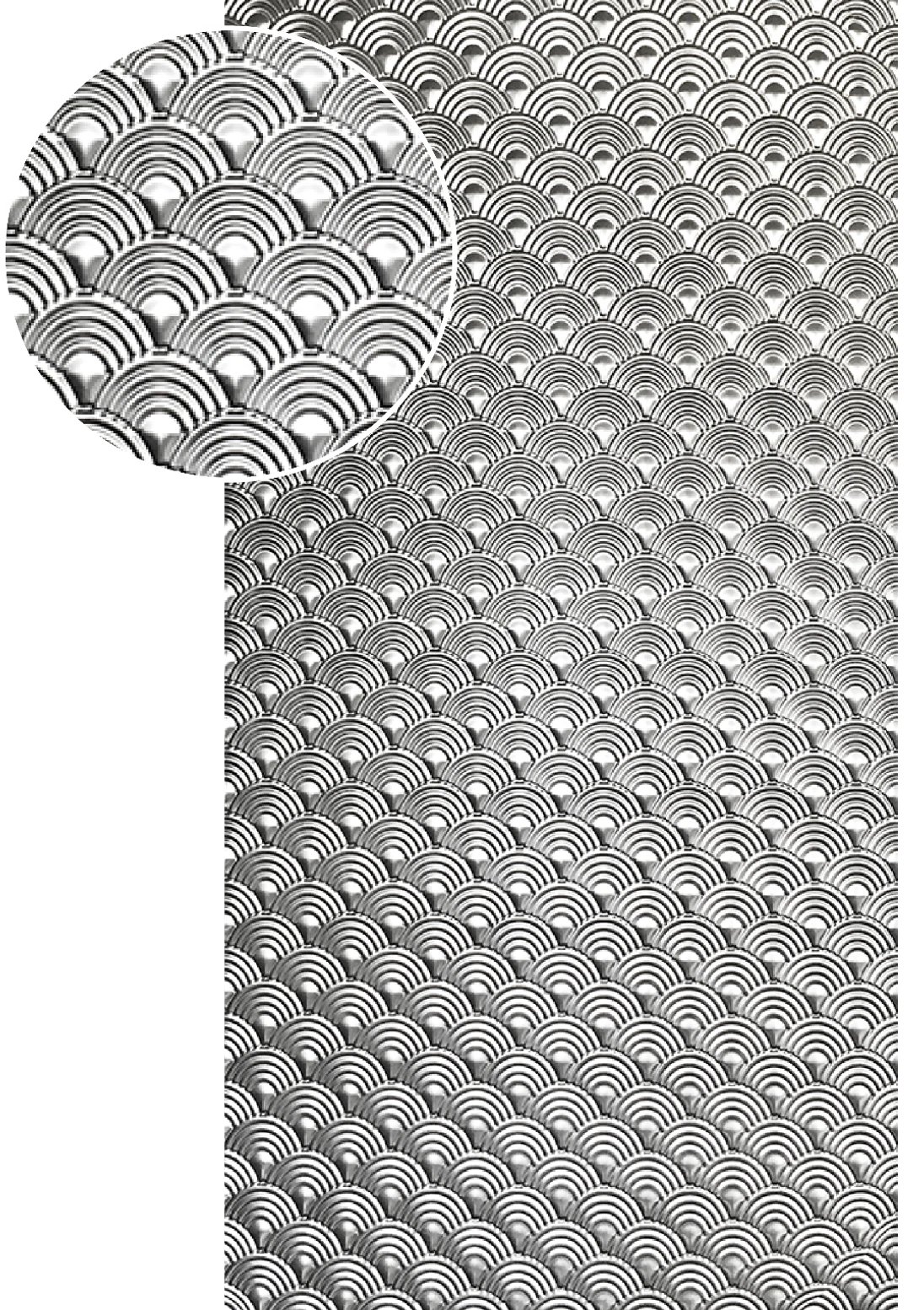 Plech pozinkovaný, 2000 x 1000 x 1,2 mm, 3D vzor dúha