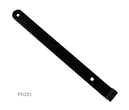 Kovanie 400 x 35 x 4 mm, otvor ø 14 mm, povrch čierny lak