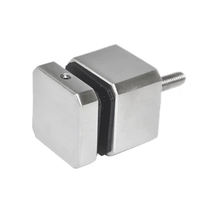 Svorka čtvercová bodová na sklo 6–16 mm plochá, AISI 304 - slide 0