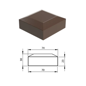 Vonkajšia krytka 70 x 70 mm, plastová PE - slide 0