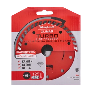 Turbo diamantový kotúč lisovaný za tepla 125 x 2,3 x 22 mm - slide 2