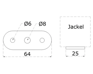 Nadpojovací deska plochá (přímá), broušená nerez AISI 304 - slide 1