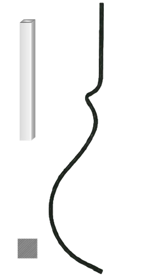 Tyč 12 x 12 mm, 900 x 220 mm - slide 1