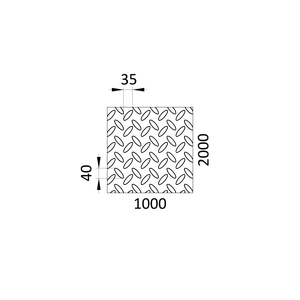 Plech pozinkovaný, 2000 x 1000 x 1,2 mm, 3D vzor slza - slide 2