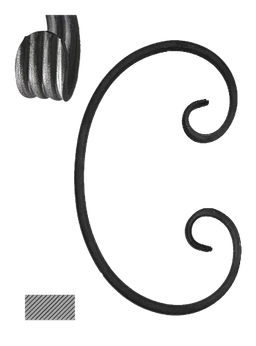 Céčko 220 x 130 mm, 12 x 6 mm, hladké, široké rozkutie