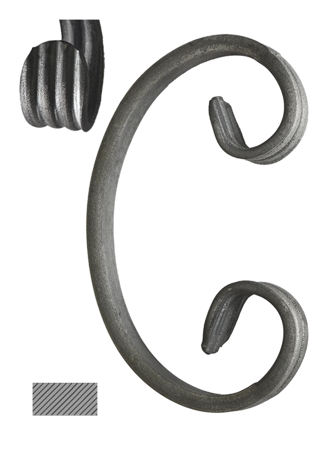 Céčko 150 x 75 mm, 12 x 6 mm, široké rozkování, hladké