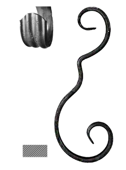 Prvok 220 x 83 mm, profil 12 x 6 mm, základné rozkutie