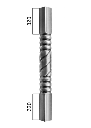 Tyč 1200 mm se čtvercovou základnou 60 x 60 mm - slide 1