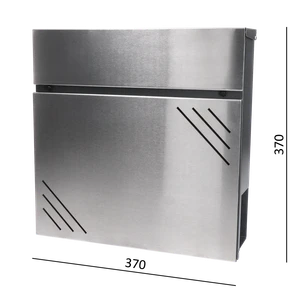 Poštová schránka, A4, nerez AISI304 a  pozink, RAL7016 - slide 0