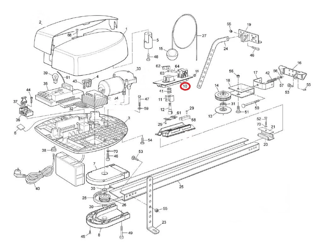 PPD1580.4540 bežec plastový dolný pre Spin11/21/22/23