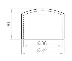 Ukončení s mezikusem na dřevěné madlo, broušená AISI 304 - slide 1
