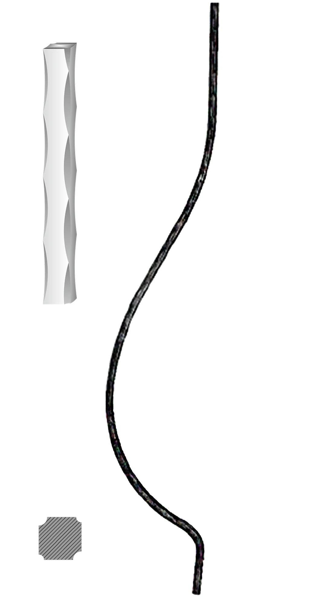 Tyč 12 x 12 mm, 900 x 160 mm