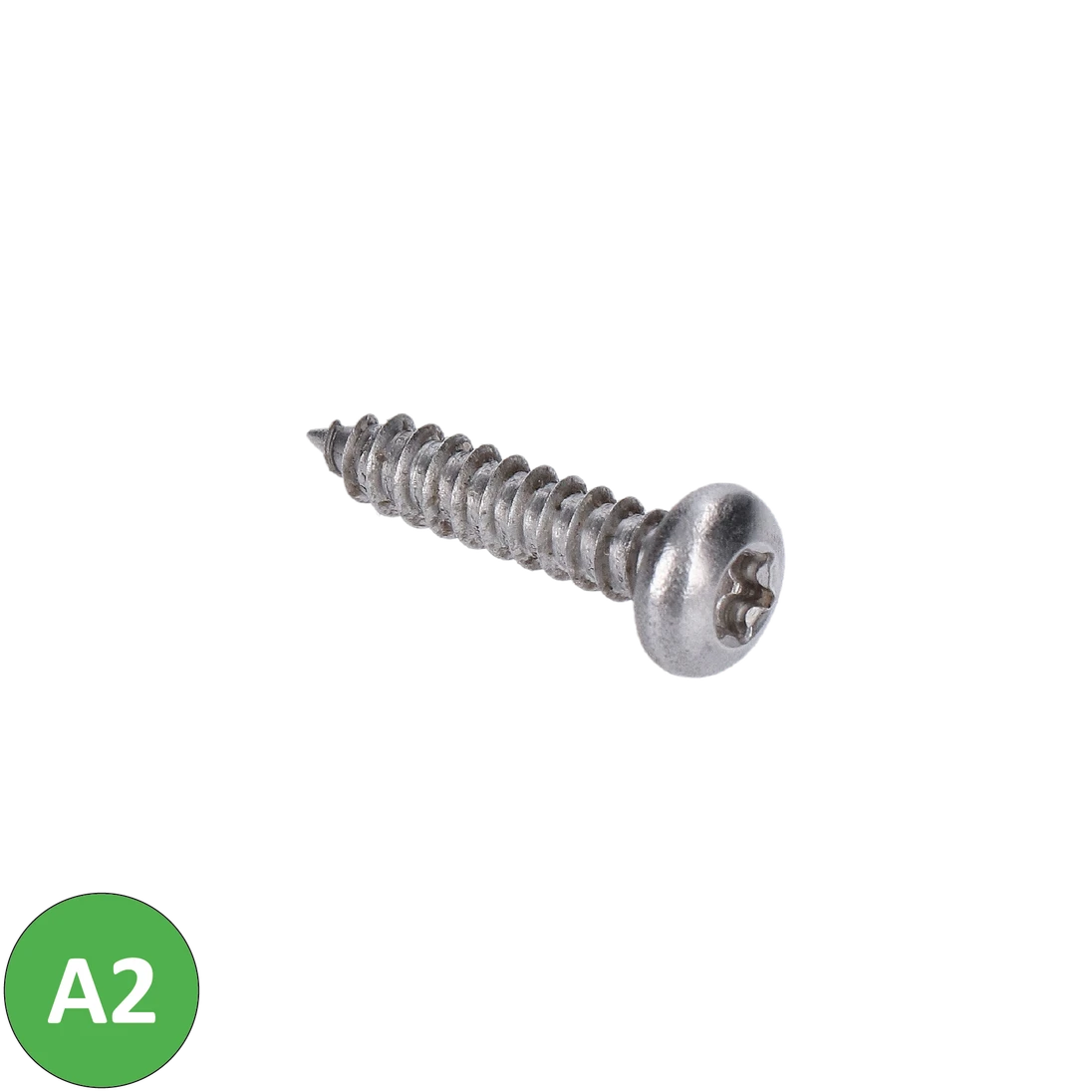 Nerezová skrutka samorezná 4,2 x 19 mm, polguľatá, AISI 304