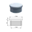 Vnitřní krytka kulatá ø 48 mm, plastová, šedá