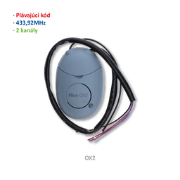 Prijímač univerzálny, 2-kanálový, plávajúci kód, 433 MHz