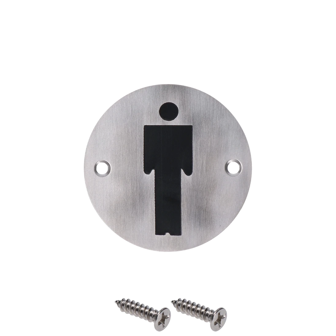 Piktogram `Páni`, okrúhly, brúsená nerez AISI 304