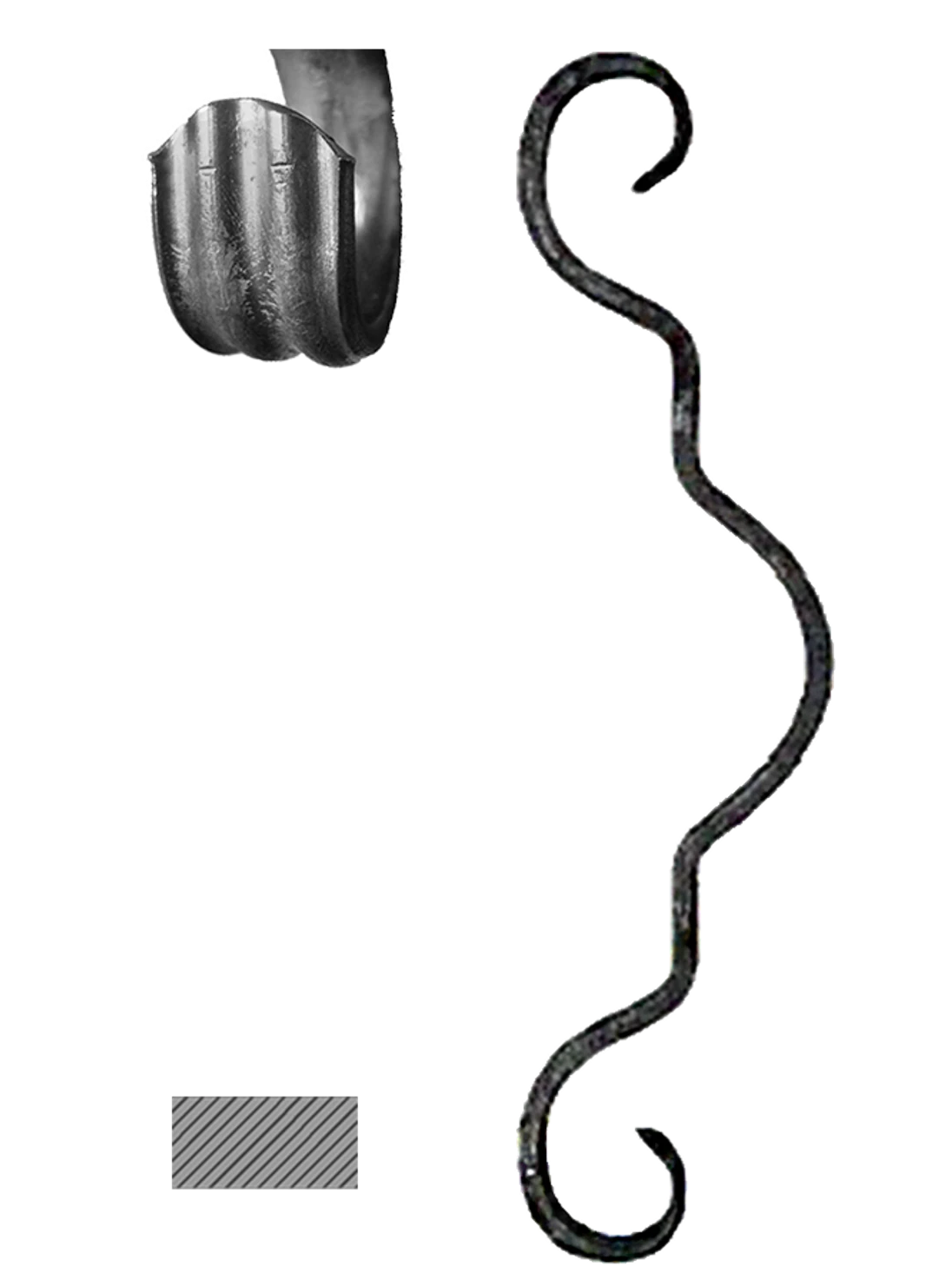 Prvok 270 x 70 mm, 12 x 6 mm, základné rozkutie