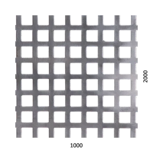 Dierovaný plech Fe t = 1 mm, otvor 10 x 10 mm, rozteč 15 mm - slide 0