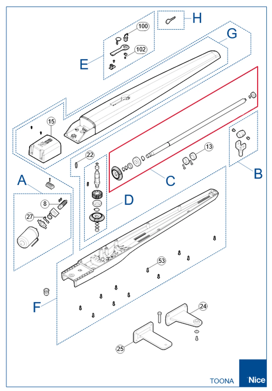 PRTO02F závitová tyč TOONA7024