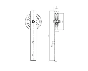 Samostatný záves pre SPD081, RAL 9005 matná - slide 1
