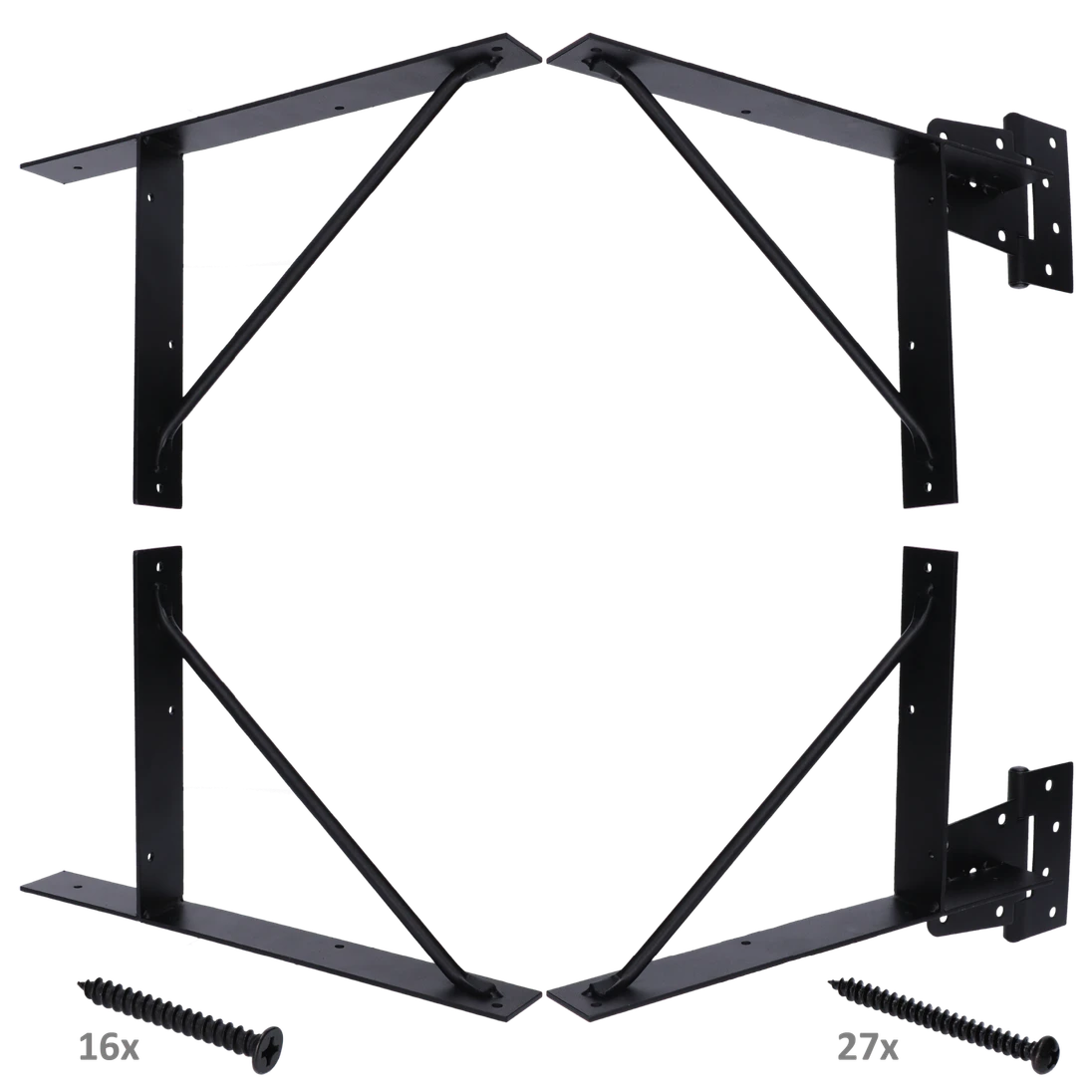 Kovanie rámové, kompletný set, RAL 9005 matná