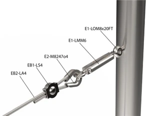Montážna sada pre zelenú stenu (ø 4 mm), nerez AISI 304/316 - slide 2