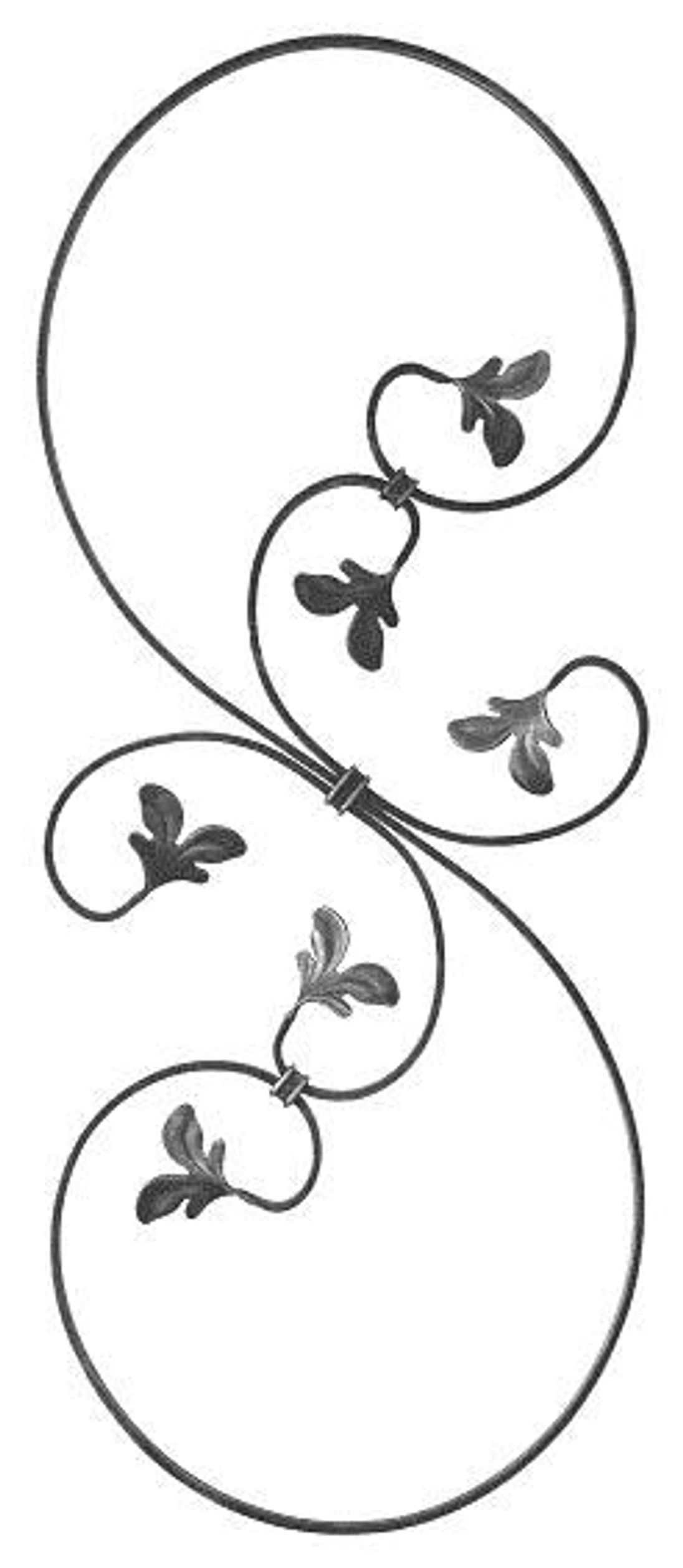 Ornament 860 x 350 mm, profil 12 x 6 mm, hladký profil