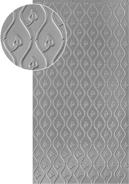 Plech pozinkovaný, 2000 x 1000 x 1,2 mm, 3D vzor listy