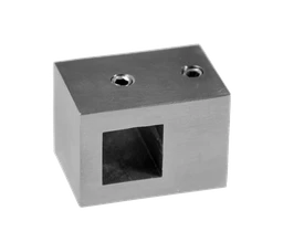 Držiak profilu 10 x 10 mm, plochý, brúsená nerez AISI 304