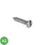 Nerezová skrutka samorezná 4,2 x 19 mm, polguľatá, AISI 304
